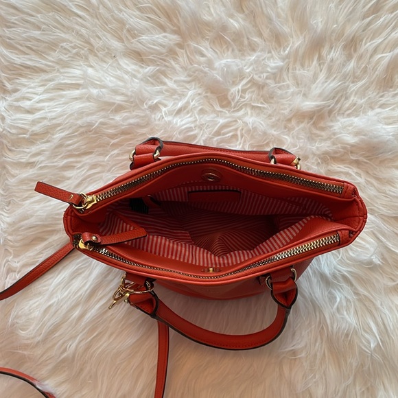 Nanette Lepore Orange Crossbody Bucket Purse - Picture 6 of 7